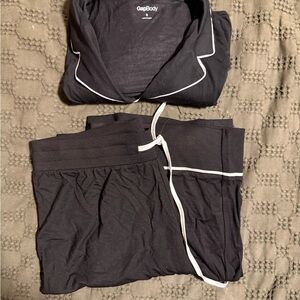 GapBody Black Pajama Set with White Trim